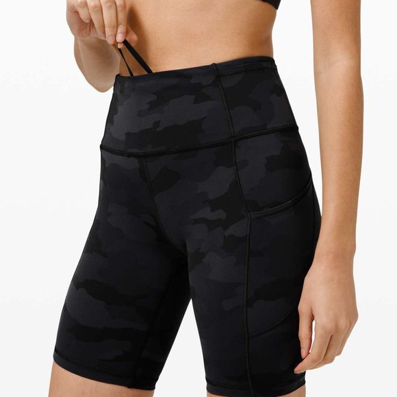 lululemon athletica Pants - Lululemon Fast and Free Short 8” Black Camo 4
